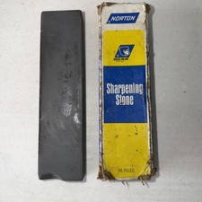 Rare Oil-Filled Bear Brand Arkansas  Sharpening Stone Crystolon Norton