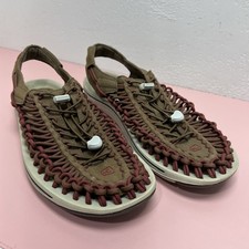 KEEN Uneek Bungee Water Sport Outdoor Hiking Camp Gorpcore Sandals 11 Brown Red