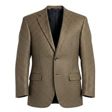 John W. Nordstrom Men's 44R 100 Cashmere Loro Piana Tan Houndstooth Blazer