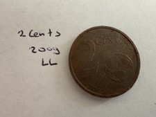 2 Euro Cent 2009 “LL” BRONZE RARE AUTHENTIC COLLECTIBLE COIN