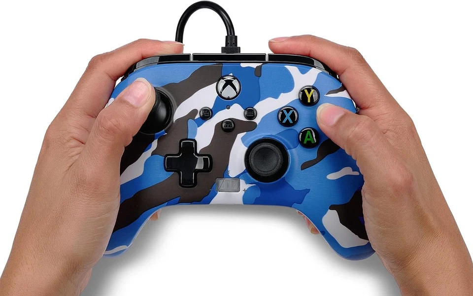 Verbesserter kabelgebundener PowerA Controller für Xbox Series X S - Blue Camo B - Image 3 of 4