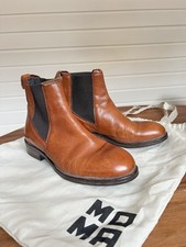 MOMA Damen Stiefeletten 37 NEUwertig Leder Handmade Italy Designer Schuhe Braun