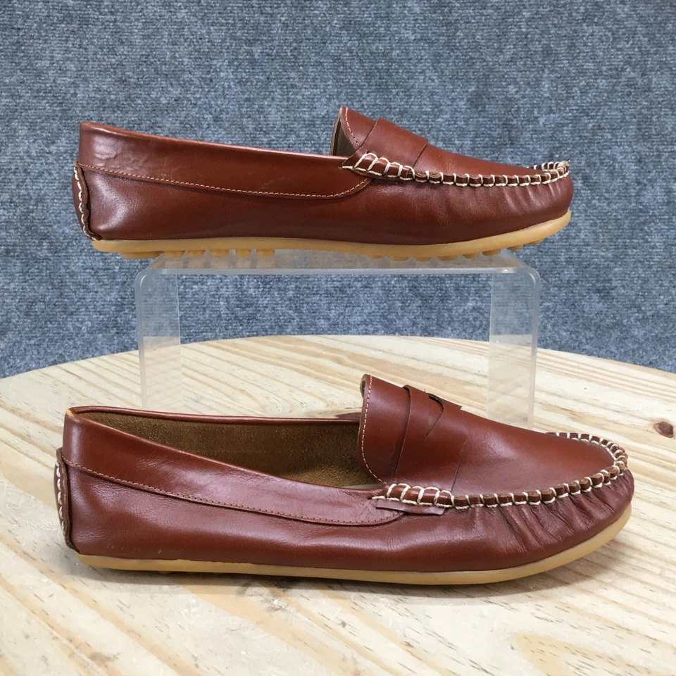 Elephantito Shoes Youth 4 Alex Driver Loafers Brown Slip On Casual Comfort Flats - Image 2 of 4