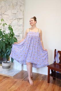 Purple Floral Babydoll Dress