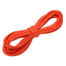 Round Leather Cord, 4mm x 5.5 Yards PU Leather String Rope, Orange