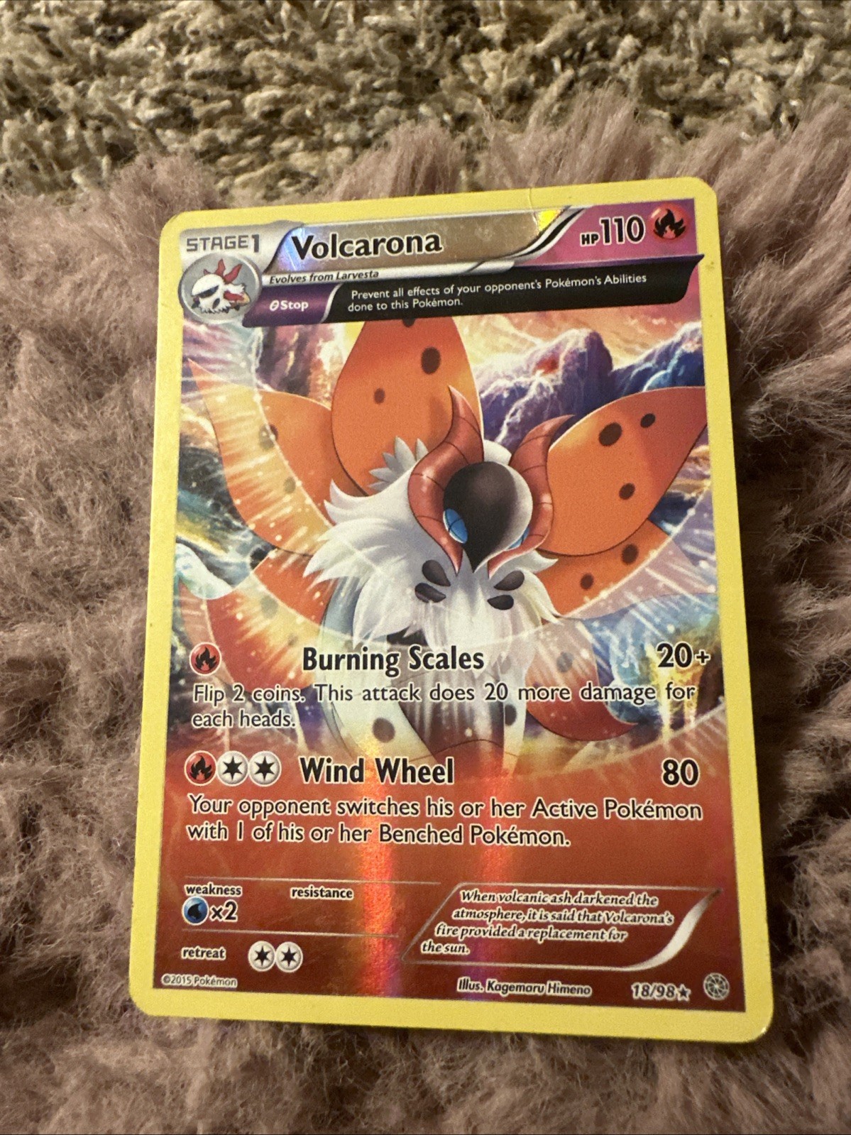 Pokemon TCG - Volcarona 18/98 Ancient Origins NM