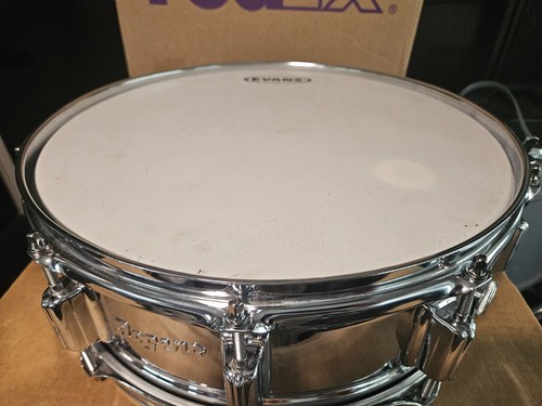 Rogers Super Ten Snare Drum 10 Lug Chrome Steel 1970s Big R Period