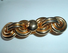 VINTAGE CLASSIC GOLDEN CIRCLES HAIR BARRETTE