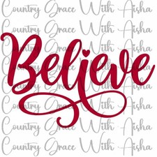 Sublimation Print Christmas Believe Red Ready To Press Paper Ink Heat Transfer