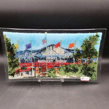 ROSENBLATT STADIUM College World Series Baseball OMAHA PEGGY KARR Glass - RARE