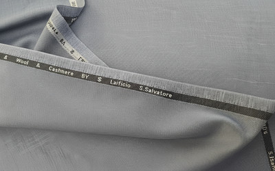 Light Gray sharkskin Suiting Fabric Cashmere Wool