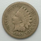 1863 Copper Nickel Indian Head Cent Civil War Coin