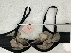 Agent Provocateur Black Beige Star Bra 36A New Underwire