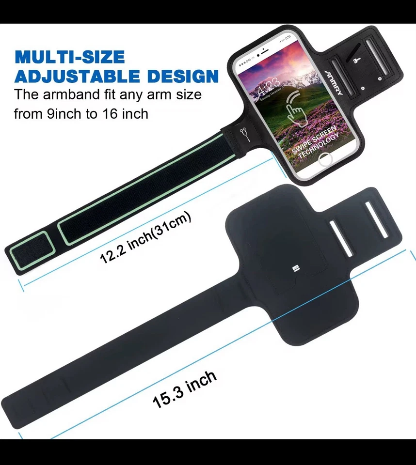 Braçadeira de corrida suporte para celular em várias cores - academia corrida fitness - Imagem 3 de 4