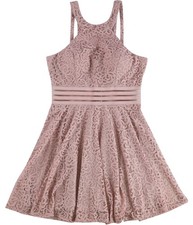 City Studio Womens Halter Skater Dress, Pink, Juniors, 11
