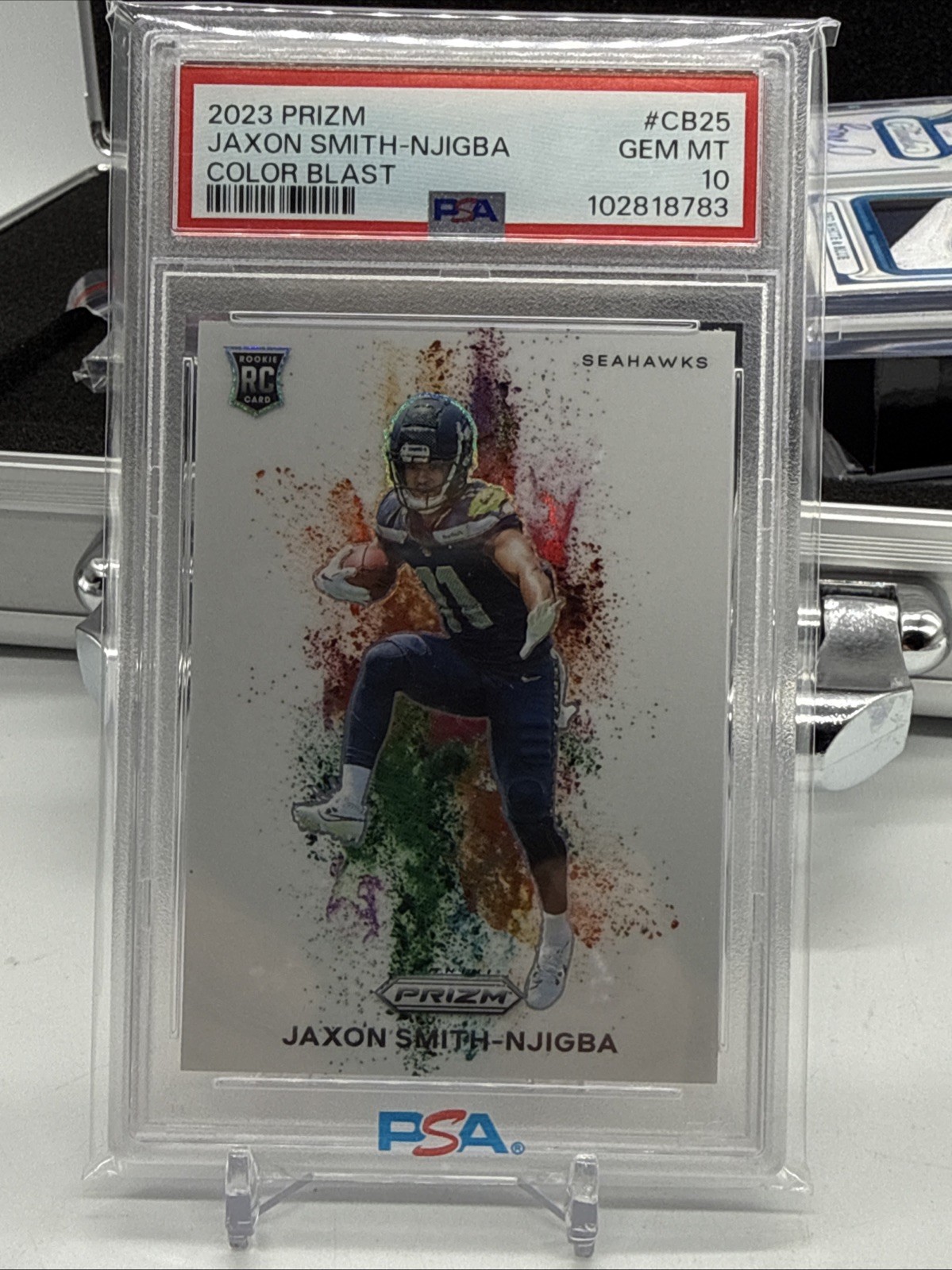 2023 PANINI PRIZM JAXON SMITH-NJIGBA COLOR BLAST ROOKIE CARD RC PSA 10 GEM MINT