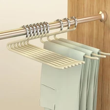 10 Pack Open Ended Pants Jean Hangers Heavy Duty Non Slip for Closet, Slack H