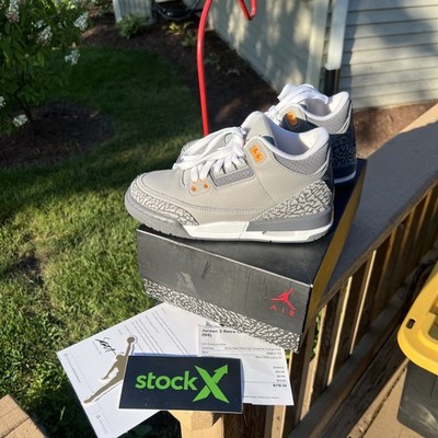 Air Jordan 3 Retro GS Cool Grey 398614 012 Youth 4Y Women's Size 6