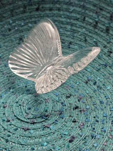Vintage Waterford Clear Crystal Butterfly Paperweight Figure