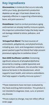 vasayo アクティブ Vasayo Active Liposomal Agility Super-blend Dietary Supplement 30