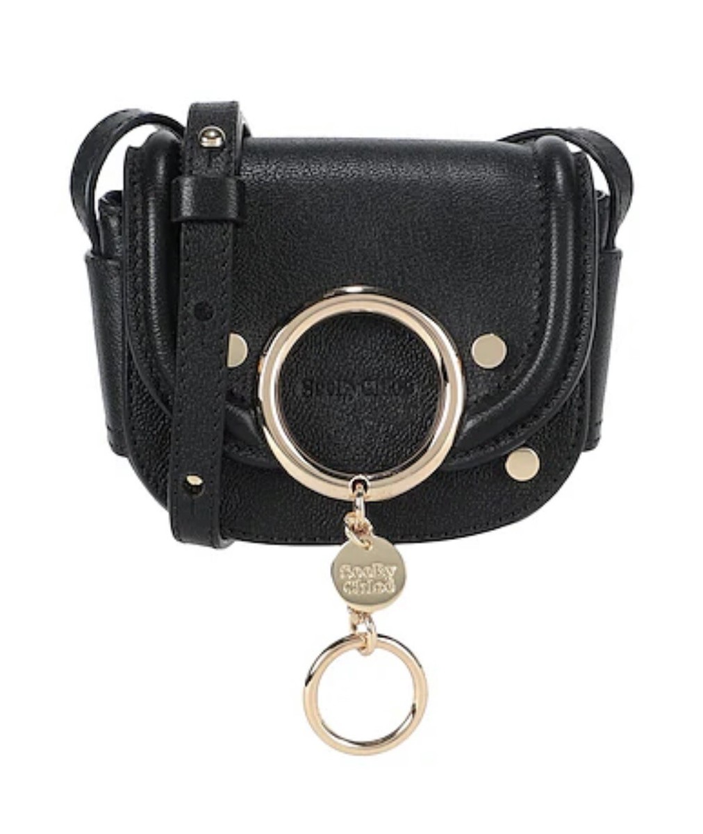 See by Chloe Mini Mara Crossbody Bag • Black • Gold Hardware See by Chloe Mini Mara Crossbody Bag • Black • Gold Hardware