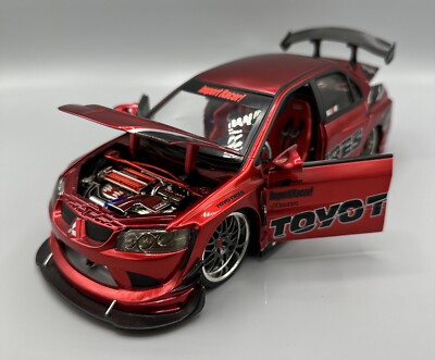 Jada Toys Import Racer 1:18 Scale Red Mitsubishi Lancer Evolution