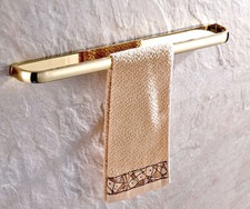 Gold Color Brass Wall Mount Bathroom Single Towel Bar Rail Towel Holder 2ba843