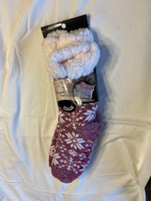 MIA  TESS Super Soft Thermal Knit Slipper Socks - One Size Fits Most NWT
