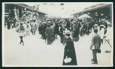 China Tientsin TIANJIN Parade elections ? original c1907 Real photo a38