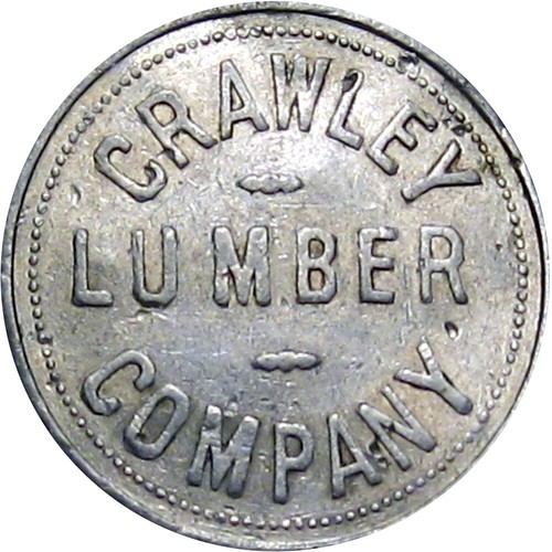 1926 Chapmanville West Virginia R10 Lumber Scrip Token Crawley 1 Den