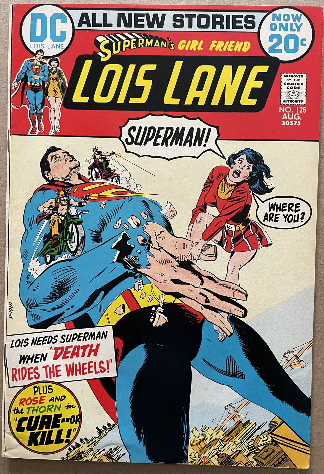 Superman's Girlfriend Lois Lane #125, VF+, Rose and Thorn, 1972