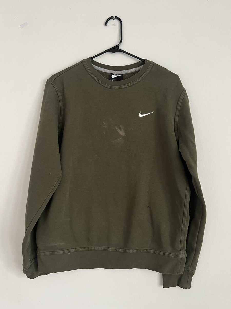 nike dark green crew neck