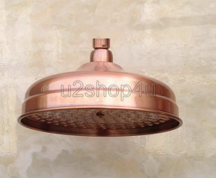 Antique Red Copper 8 inch Round Bathroom Rainfall Shower Head Ush054