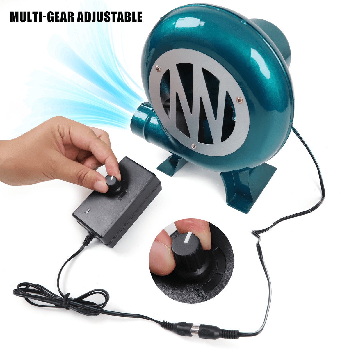 80W Barbecue Combustion Blower Home BBQ Stove Fire Electric Fan Adjustable  Speed | eBay