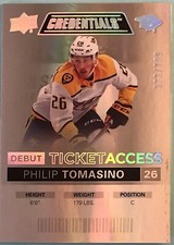 2021-22  Credentials Philip Tomasino Rookie Card# 133 Nashville Predators