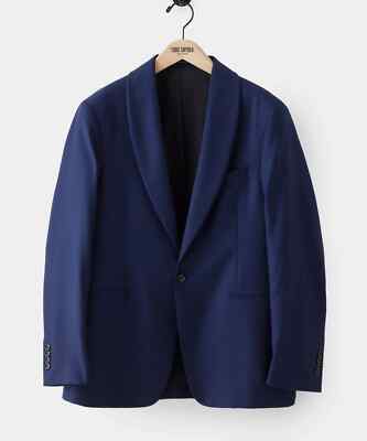 TODD SNYDER NEW YORK - Blue Twill Shawl Collar Tuxedo Jacket BC06
