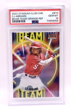 2022 Topps Stadium Club Chrome CJ Abrams Beam Team RC ORANGE SP /25 PSA 10!