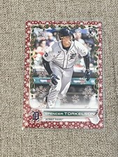 Spencer Torkelson Rookie 2022 Topps Holiday Red Snowflake Foil #HW200 (40/99)