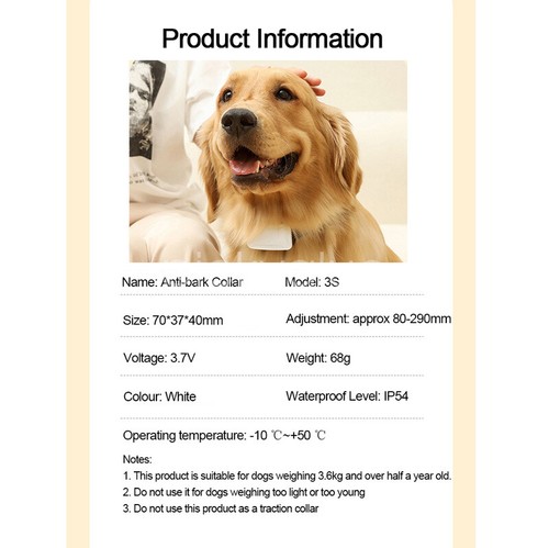 Anti Bark Dog Collar Auto Stop Barking Training Collar Obedience Rechargeable - Picture 8 of 13