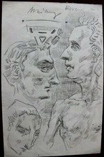 DDR Maler Professor Peuker Wolfgang Bleistift Zeichnung Original  Studien