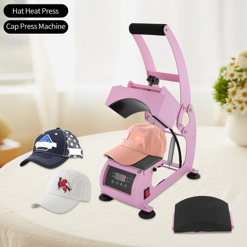500W 2-in-1 Hat Heat Press Machine W/ Timer Adjustable Temperature
