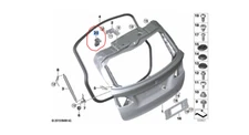 BMW F46 Boot lid Ground Strap Repair kit Genuine New 41009849996