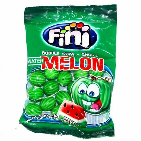 FINI Watermelon Bubble Gum Fizzy Seeds Filling Party Sweets