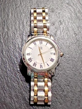 VINTAGE MEN'S ESQ MOLDOVA SWISS WATCH STAINLESS & GOLD TONE D56