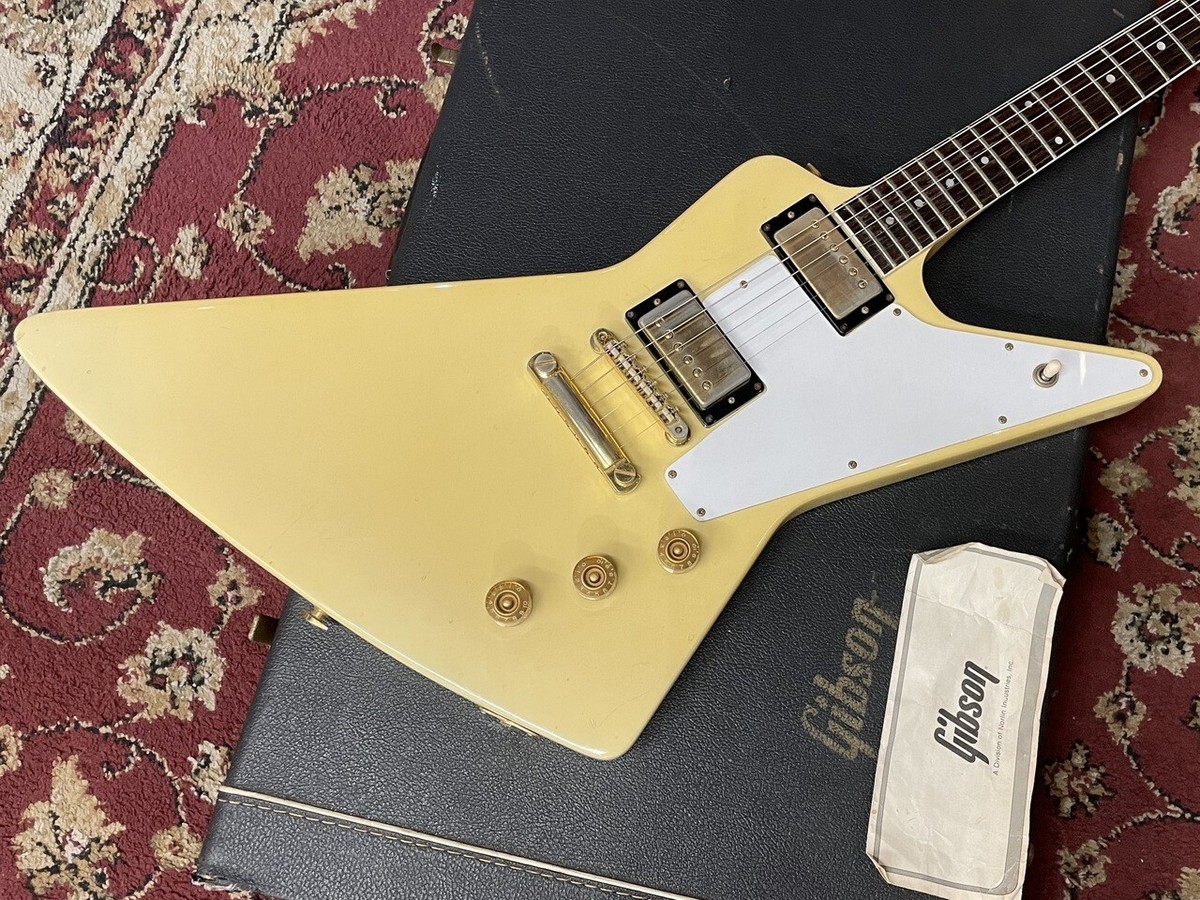 Gibson Explorer White Gold Hardware USA 1981 Vintage Solid Gibson Explorer White Gold Hardware USA 1981 Vintage Solid