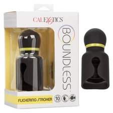 Cal Exotics Boundless Flickering Stroker Black - Vibrating Masturbator