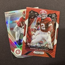 Patrick Surtain 2021 Prizm Draft All American Red Wave + Silver Lot - Broncos