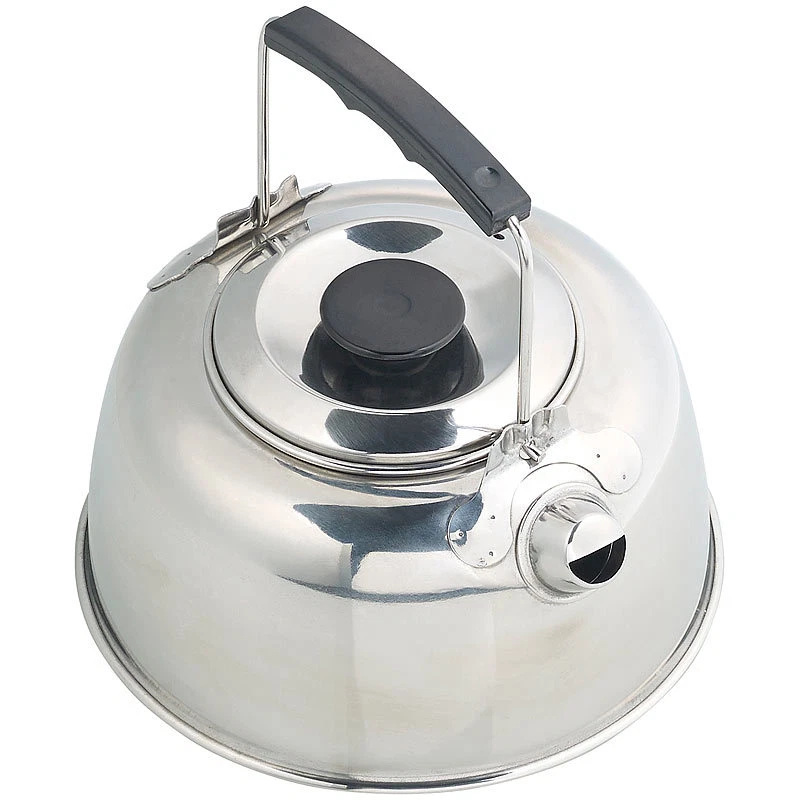 Semptec Camping-Kessel aus Edelstahl mit Tee-Sieb und isoliertem Griff, 0,7 l - Bild 2 von 4