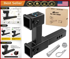 Dual Hitch Extension 2" Receiver, Adjustable 10" Length, 7.5" Riser/Drop, 4000 l