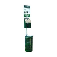 Dogipot 1003A-L Pet Station Includes Sign, Dispenser, Aluminum Receptacle, Li...
